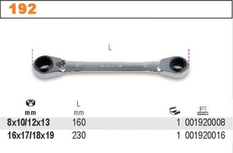 ZESTAW KLUCZY OCZKOWYCH Z DWUK.MECHANIZ.ZAPADK.12-KĄTNE, 2SZ BETA ZESTAW KLUCZY OCZKOWYCH Z DWUK.MECHANIZ.ZAPADK.12-KĄTNE, 2SZ BETA