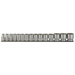 ZESTAW NASADEK 12-KĄTNYCH 1/2'' M1215MM, 15EL.+LISTWA TENG TOOLS