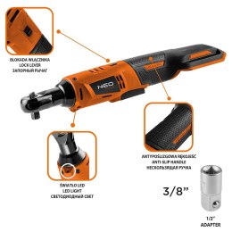 GRZECHOTKA AKUM. ENERGY+ 18V, LI-LON, 3/8