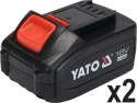 SZLIFIERKA KĄTOWA 18V 125MM, BEZSZCZOTKOWA 2*4AH+ŁADOWARKA YATO