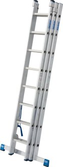 DRABINA ALUMINIOWA 3-ELEMENTOWA STABILO 3*8 SZCZEBLI KRAUSE