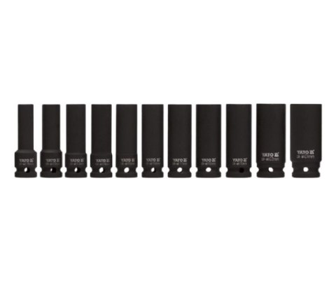 KOMPLET NASADEK UDAROWYCH 1/2'' DŁUGICH 11-SZTUKOWY YATO KOMPLET NASADEK UDAROWYCH 1/2'' DŁUGICH 11-SZTUKOWY YATO