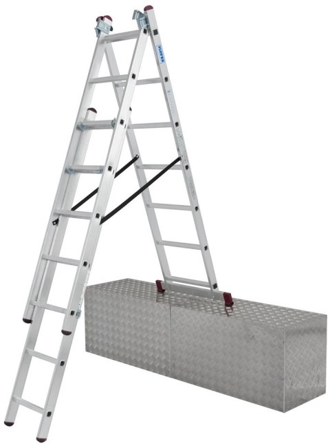 DRABINA ALUMINIOWA 3-ELEMENTOWA CORDA 3*7 SZCZEBLI KRAUSE DRABINA ALUMINIOWA 3-ELEMENTOWA CORDA 3*7 SZCZEBLI KRAUSE