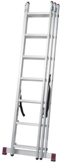 DRABINA ALUMINIOWA 3-ELEMENTOWA CORDA 3*7 SZCZEBLI KRAUSE