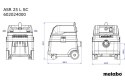 ODKURZACZ PRZEMYSŁOWY ASR 25 L SC METABO