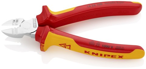 SZCZYPCE TNĄCE BOCZNE DO ŚCIĄGANIA IZOLACJI 160MM KNIPEX SZCZYPCE TNĄCE BOCZNE DO ŚCIĄGANIA IZOLACJI 160MM KNIPEX