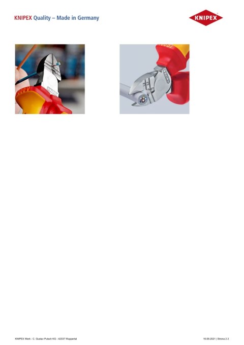 SZCZYPCE TNĄCE BOCZNE DO ŚCIĄGANIA IZOLACJI 160MM KNIPEX SZCZYPCE TNĄCE BOCZNE DO ŚCIĄGANIA IZOLACJI 160MM KNIPEX