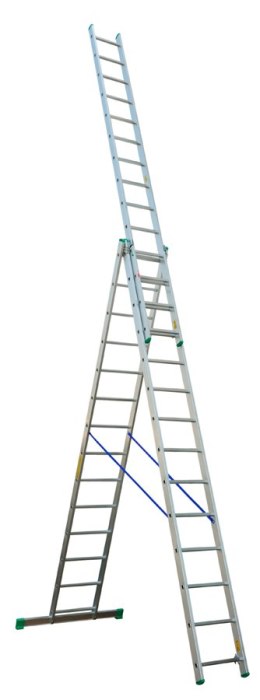 DRABINA ALUMINIOWA 3-ELEMENTOWA 954CM 14+14+14 SZCZEBLI DRABEX