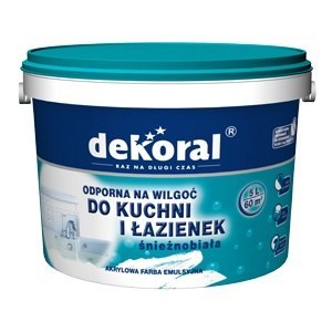 EMULSJA AKRYL WEW ŁAZIENKA&KUCHNIA MALEINAK BIAŁY MAT 10L DEKORAL EMULSJA AKRYL WEW ŁAZIENKA&KUCHNIA MALEINAK BIAŁY MAT 10L DEKORAL