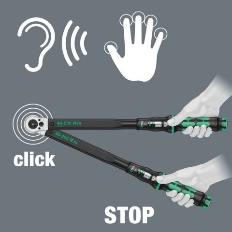 KLUCZ DYNAMOMETRYCZNY CLICK-TORQUE 1/2'' 40-200NM WERA KLUCZ DYNAMOMETRYCZNY CLICK-TORQUE 1/2'' 40-200NM WERA