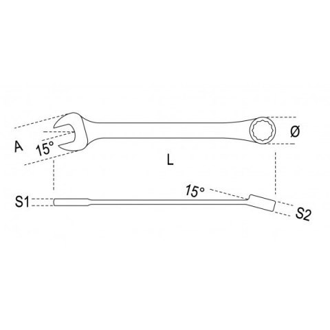 KLUCZ PŁASKO-OCZKOWY NIEISKRZĄCY 32MM BETA KLUCZ PŁASKO-OCZKOWY NIEISKRZĄCY 32MM BETA