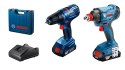 ZESTAW 18 V KLUCZ GDX 180-LI+ WKRĘTARKA GSR180-LI 2*2.0AH BOSCH