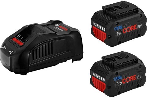 ZESTAW STARTOWY PROCORE 18V 2*5.5AH + GAL1880 CV BOSCH ZESTAW STARTOWY PROCORE 18V 2*5.5AH + GAL1880 CV BOSCH
