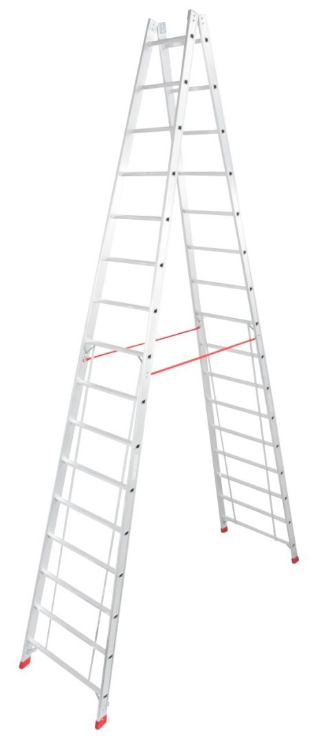 DRABINA ALUMINIOWA 2-ELEMENTOWA STABILO 2*16 SZCZEBLI KRAUSE DRABINA ALUMINIOWA 2-ELEMENTOWA STABILO 2*16 SZCZEBLI KRAUSE