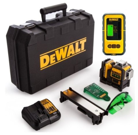 LASER LINIOWY 3-PŁASZCZYZNOWY 10,8V 2,0AH ZIELONY+DETEKTOR DEWALT LASER LINIOWY 3-PŁASZCZYZNOWY 10,8V 2,0AH ZIELONY+DETEKTOR DEWALT
