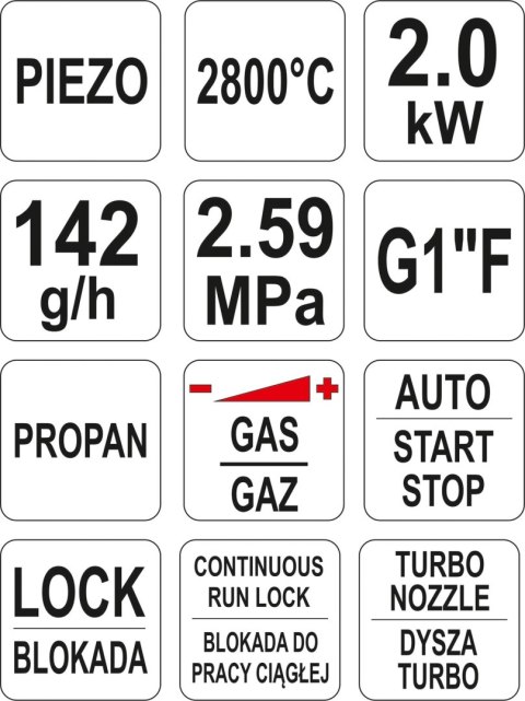 PALNIK GAZOWY TURBO YATO PALNIK GAZOWY TURBO YATO