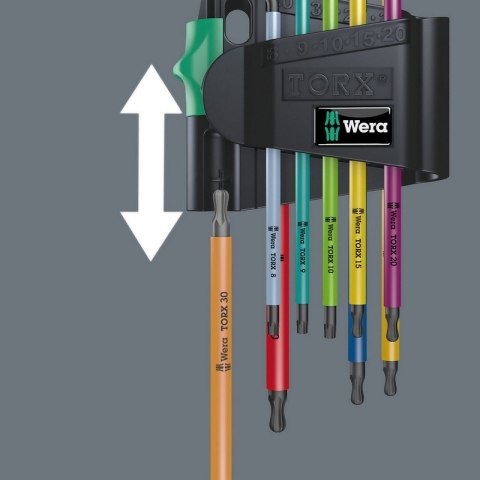 ZESTAW KLUCZY TRZPIENIOWYCH TORX MULTICOLOUR TX8-TX40 WERA ZESTAW KLUCZY TRZPIENIOWYCH TORX MULTICOLOUR TX8-TX40 WERA