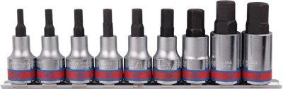 ZESTAW NASADEK Z KOŃCÓWKĄ HEX 1/2'' 9 CZ. KRÓTKIE 3/16'-5/8 KING TONY ZESTAW NASADEK Z KOŃCÓWKĄ HEX 1/2'' 9 CZ. KRÓTKIE 3/16'-5/8 KING TONY