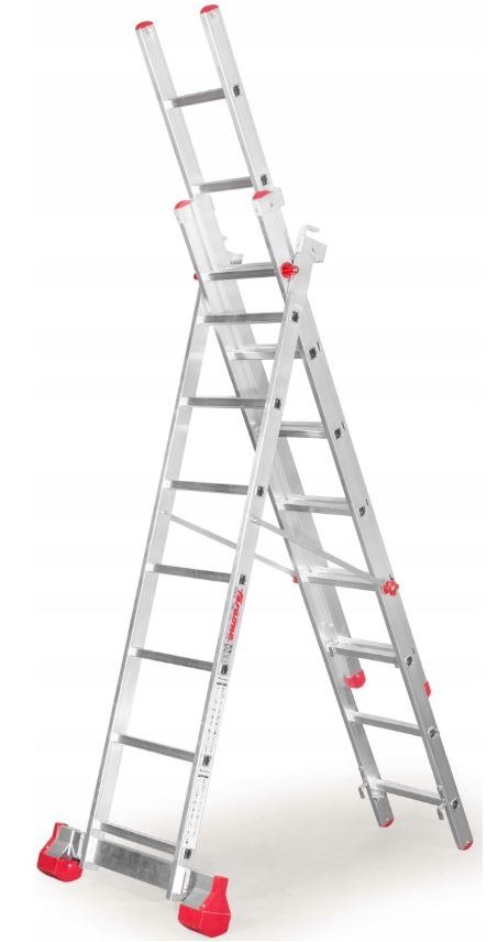 DRABINA TRZYELEMENTOWA 3X15 SZCZEBLI ST450/3N FARAONE DRABINA TRZYELEMENTOWA 3X15 SZCZEBLI ST450/3N FARAONE