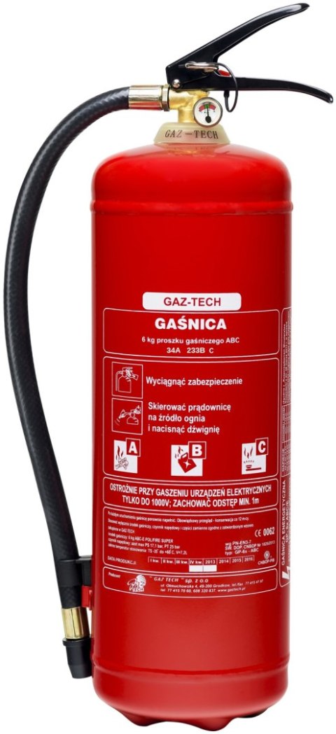 GAŚNICA PROSZKOWA 6KG UN GAŚNICA PROSZKOWA 6KG UN