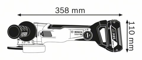 SZLIFIERKA KĄTOWA AKUMULATOROWA 125MM GWX 18-10C X-LOCK 0*AH BOSCH SZLIFIERKA KĄTOWA AKUMULATOROWA 125MM GWX 18-10C X-LOCK 0*AH BOSCH