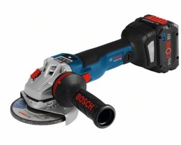SZLIFIERKA KĄTOWA AKUMULATOROWA 125MM GWS 18V-10 SC 2*5.0AH BOSCH