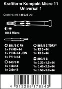 ZESTAW KRAFTFORM KOMPAKT MICRO 11 UNIVERSAL 1 WERA