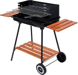 GRILL WĘGLOWY Z PÓŁKAMI, RUSZT 53*33CM LUND