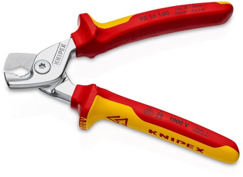 NOŻYCE DO KABLI IZOLOWANE 1000V 160MM KNIPEX NOŻYCE DO KABLI IZOLOWANE 1000V 160MM KNIPEX