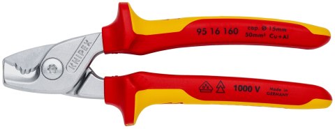 NOŻYCE DO KABLI IZOLOWANE 1000V 160MM KNIPEX NOŻYCE DO KABLI IZOLOWANE 1000V 160MM KNIPEX