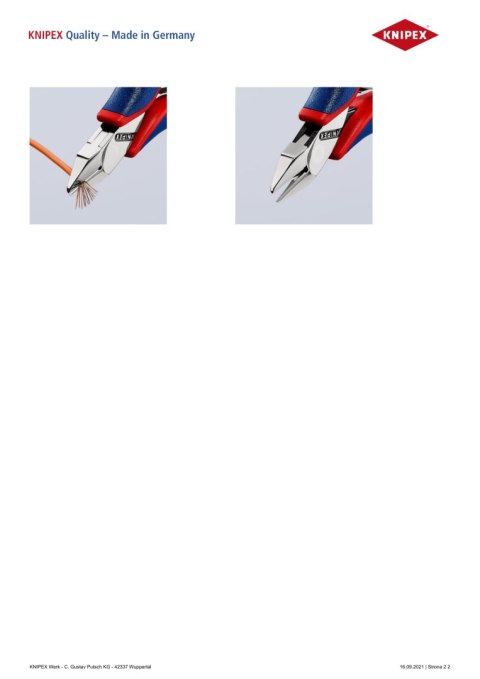 SZCZYPCE TNĄCE BOCZNE 115MM KNIPEX SZCZYPCE TNĄCE BOCZNE 115MM KNIPEX
