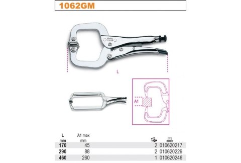 SZCZYPCE NASTAWNE SAMOBLOKUJĄCE TYP C 290MM BETA