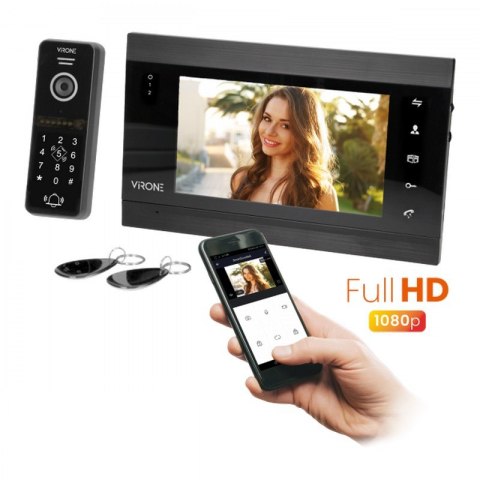 WIDEODOMOFON BEZSŁUCHAWKOWY LCD 7' WIFI + APP CZARNY VIFIS ORNO WIDEODOMOFON BEZSŁUCHAWKOWY LCD 7' WIFI + APP CZARNY VIFIS ORNO