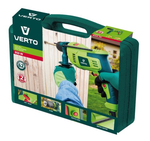 WIERTARKA UDAROWA 850W, WALIZKA+AKCESORIA VERTO WIERTARKA UDAROWA 850W, WALIZKA+AKCESORIA VERTO
