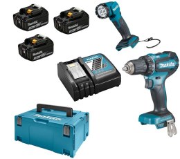 ZESTAW COMBO 18V DDF485 + DML815 3*3.0AH MAKITA