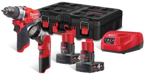 ZESTAW COMBO KIT M12FPD + M12TLED 2*4.0AH MILWAUKEE ZESTAW COMBO KIT M12FPD + M12TLED 2*4.0AH MILWAUKEE