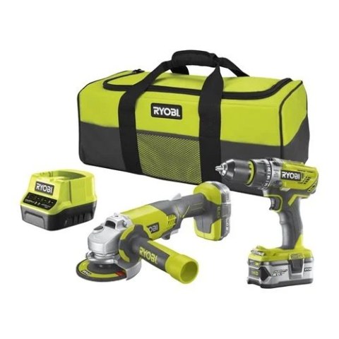 ZESTAW NARZĘDZI AKU. R18PDAG-242S 18V 1*2.0AH 1*4.0AH RYOBI ZESTAW NARZĘDZI AKU. R18PDAG-242S 18V 1*2.0AH 1*4.0AH RYOBI