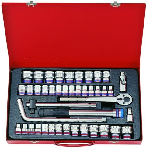 ZESTAW NASADEK METRYCZNYCH I CALOWYCH 1/2''43CZ. KING TONY ZESTAW NASADEK METRYCZNYCH I CALOWYCH 1/2''43CZ. KING TONY
