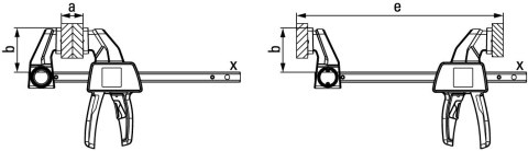 ŚCISK UNIWERSALNY JEDNORĘCZNY SZYBKOMOCUJĄCY 600X80MM BESSEY ŚCISK UNIWERSALNY JEDNORĘCZNY SZYBKOMOCUJĄCY 600X80MM BESSEY