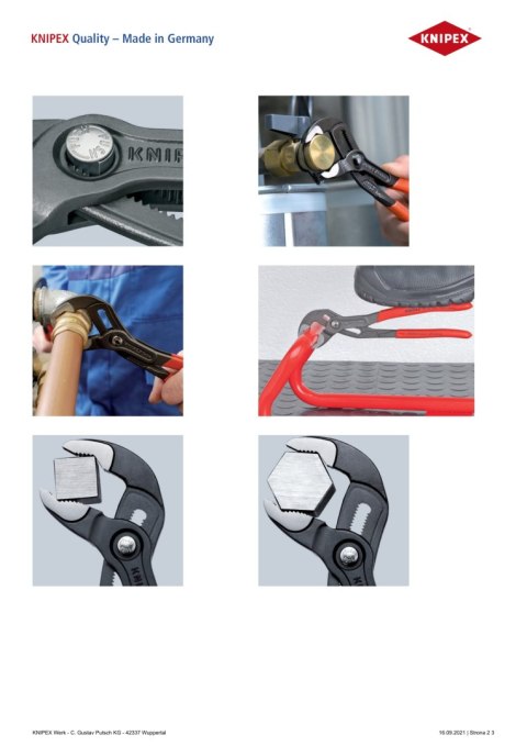 SZCZYPCE DO RUR COBRA 300MM KNIPEX SZCZYPCE DO RUR COBRA 300MM KNIPEX
