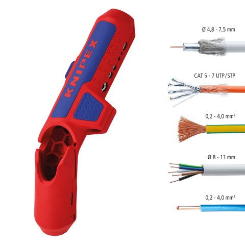 UNIWERSALNE NARZĘDZIE DO ŚCIĄGANIA IZOLACJI DLA LEWORĘCZNYCH KNIPEX UNIWERSALNE NARZĘDZIE DO ŚCIĄGANIA IZOLACJI DLA LEWORĘCZNYCH KNIPEX