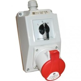 ZESTAW INSTALACYJNY Z GNIAZDEM 16A 4P (L-0-P) UN