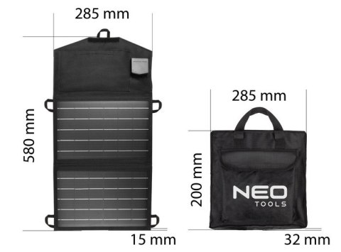 ŁADOWARKA SOLARNA, PANEL SŁONECZNY 15W NEO ŁADOWARKA SOLARNA, PANEL SŁONECZNY 15W NEO