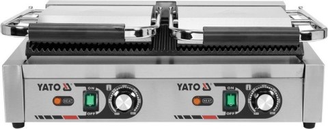PODWÓJNY GRILL KONTAKTOWY RYFLOWANY 58CM, 3,6KW YATO PODWÓJNY GRILL KONTAKTOWY RYFLOWANY 58CM, 3,6KW YATO