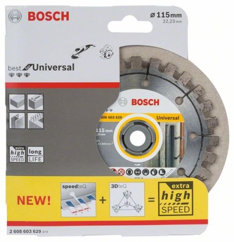 TARCZA DIAMENTOWA UNIVERSAL 115MM BOSCH TARCZA DIAMENTOWA UNIVERSAL 115MM BOSCH