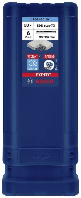 WIERTŁO DO MŁOTKÓW SDS+ 7X EXPERT 6*100/165MM 50 SZT. BOSCH
