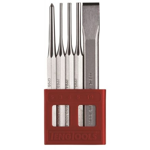 ZESTAW PRZECINAKÓW, WYBIJAKÓW, PUNKTAKÓW, PCX05, 5SZT. TENG TOOLS ZESTAW PRZECINAKÓW, WYBIJAKÓW, PUNKTAKÓW, PCX05, 5SZT. TENG TOOLS