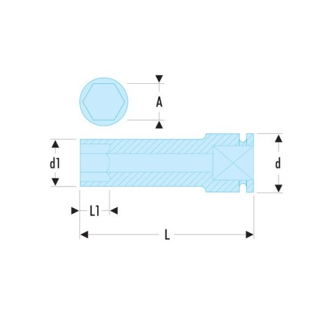 NASADKA 1'' 6-KĄTNA, DŁUGA, UDAROWA, 65 MM FACOM NASADKA 1'' 6-KĄTNA, DŁUGA, UDAROWA, 65 MM FACOM