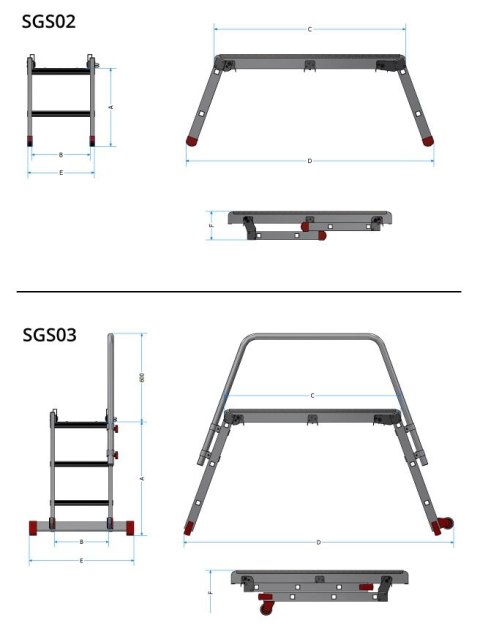 SKŁADANA PLATFORMA ROBOCZA SGS2 FARAONE SKŁADANA PLATFORMA ROBOCZA SGS2 FARAONE