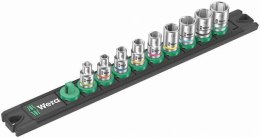 ZESTAW KLUCZY NASADOWYCH ZYKLOP 1/4'', 9CZ LISTWA MAGNETYCZN WERA